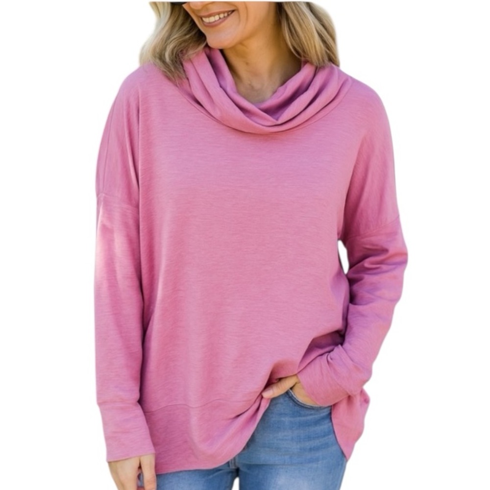 Garnet Hill Cowl-Neck Knit Tunic size M
